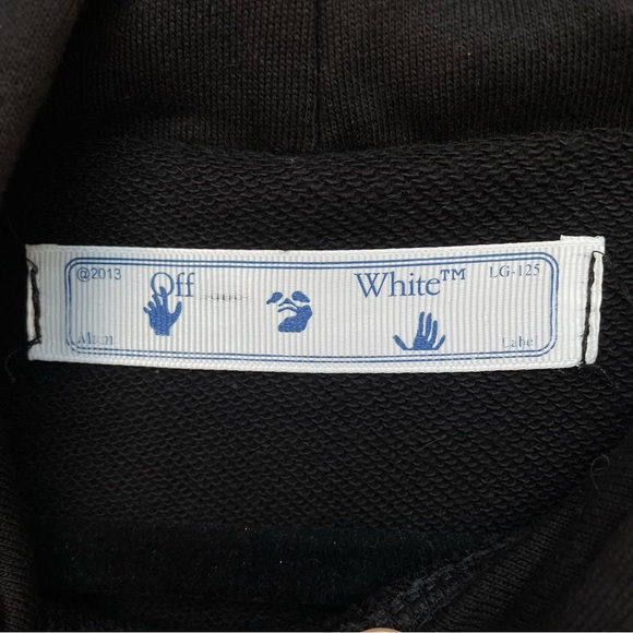 🔥🔥🔥 Off-White Marker Over Hoodie Black L 🔥🔥🔥 NWT - Picture 6 of 16